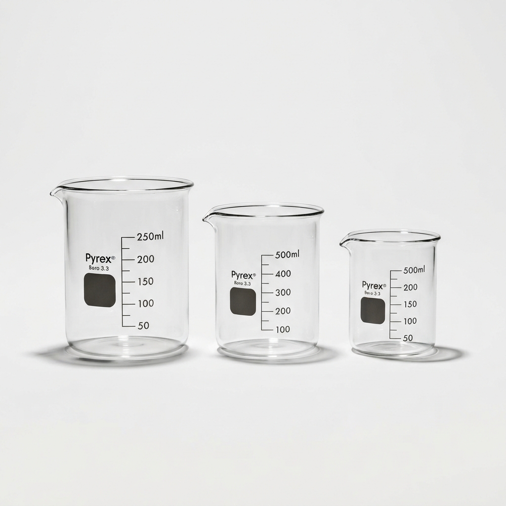 Classic Glass Beaker Set Borosilicate (Set of 3)
